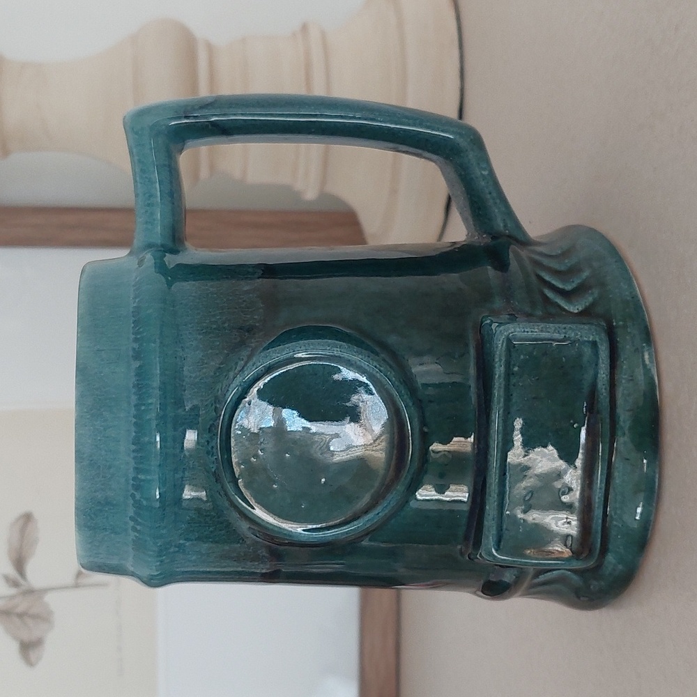 Large Turquoise Canada Pottery Beer Stein